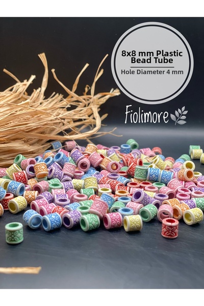 Fiolimore Pastel 8 mm Cylinder Tube Beads (25 Grams 95 Pieces) Hobby Beads Ho...