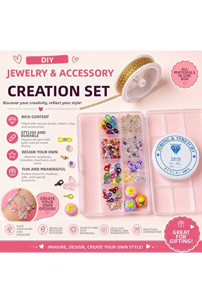 Prestij Boncuk Jewelry Accessory Making Set 85 Piece DIY Set