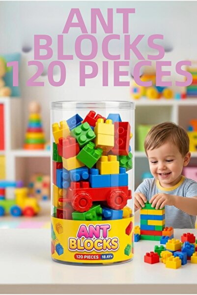 Tıfıl Toys 120-Piece Colorful Geometric Shaped Educational and Learning Build...