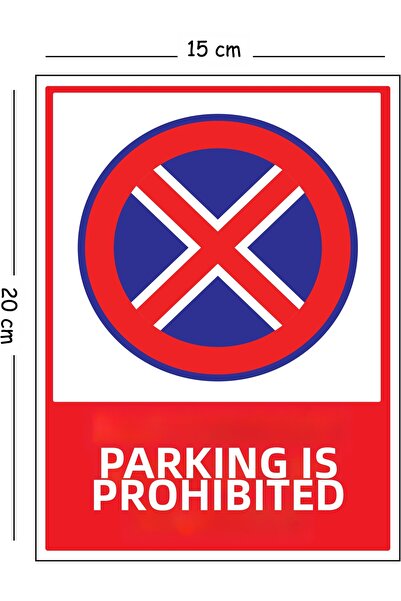 Mayeka Metal Stop Parking Prohibited 15X20 cm Warning Occupational Safety Sign