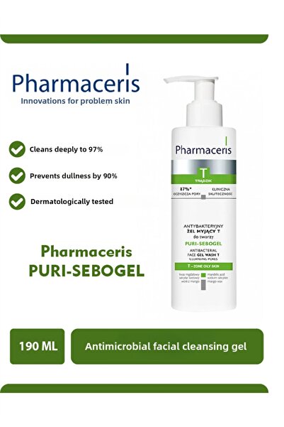Pharmaceris Puri Sebogel Daily Cleansing and Washing Gel for Skin Prone to Ex...