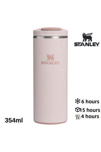 Stanley كوب ترانزيت فليب توب سعة 0.35 لتر، كوب ترمس، قارورة ماء، بودرا