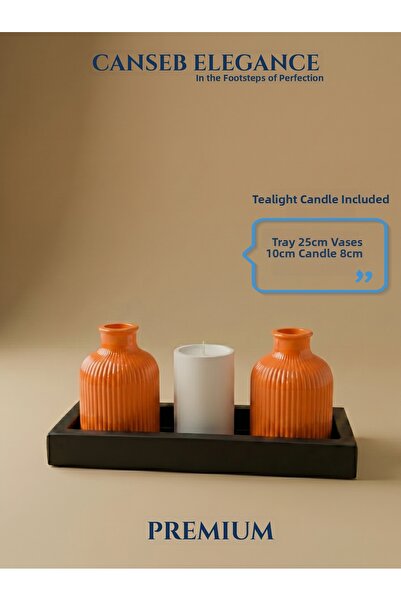 CANSEB Elegance Premium - - Set of Four Decorative Vases and Candle Holders -...