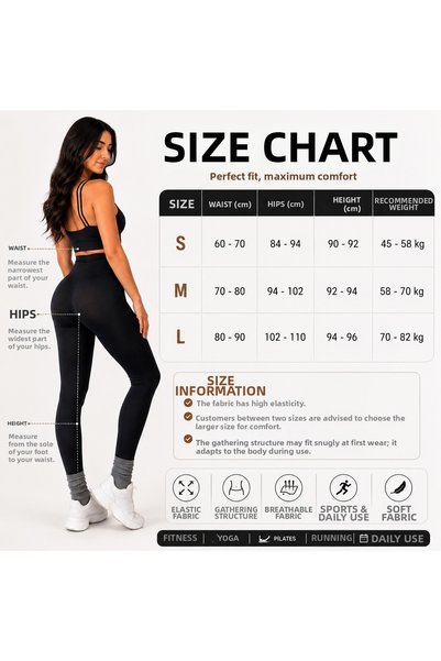 FANLEY Women's High Waist Gathering Push up Sports Leggings Black Flexible Seamless Fitness Yoga Casual Leggings