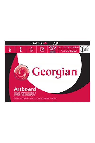 Daler Rowney Georgian Oil Artboard Pad 1.4 mm Oil Painting Block A3 Sheet