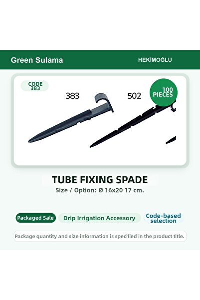 HEKİMOĞLU Pipe Fixing Stake Ø 16X20 17 Cm. 100 Pieces Package Code 383