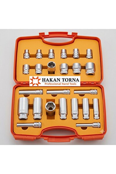 HAKTOR Rico 1/2 Long Short 6 Corner Socket Set 24 Pieces