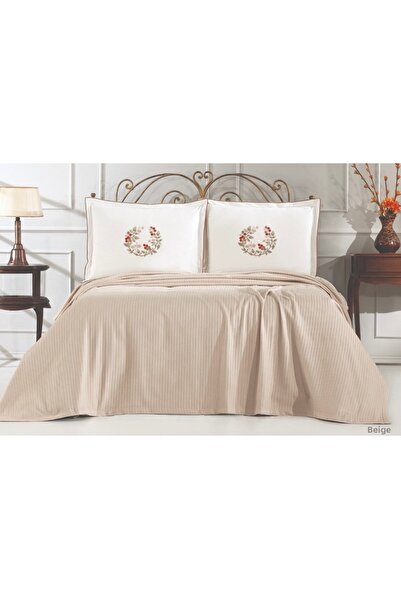 Vinaldi Concept 100% Cotton Pillows Embroidered Double Pique Set - Fitted She...