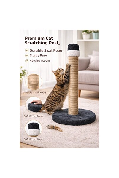 Empressco 52 cm Natural Sisal Scratching Board, Round Design, Durable and Sty...