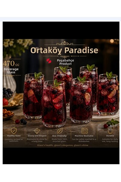 Paşabahçe Allegra Soft Drink Glass 6 Pcs 470 Cc 420015
