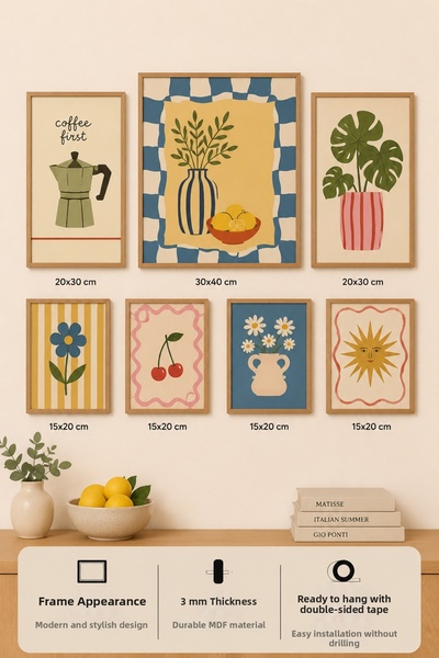 UNT 7-Frame View of the Mediterranean |   Lemon |   Olive |   Modern |   Ital...
