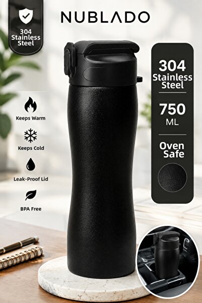 NUBLADO 750 ml 304 Stainless Steel Thermos Flask Keeps Hot and Cold with Leak...
