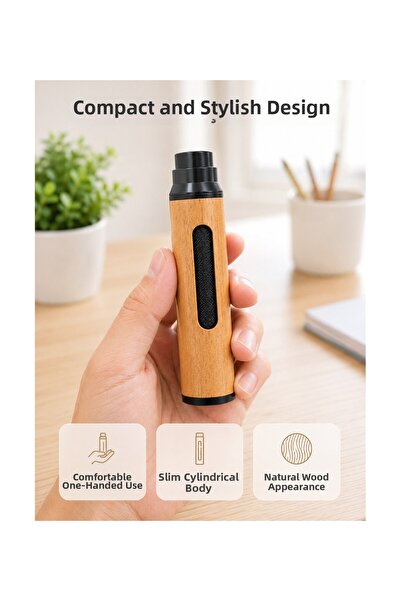pınaxar Portable Smokeless Mini Ashtray with Wooden Look, Compact Design with...