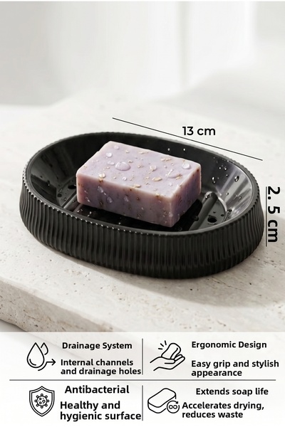 İndecor Houseware Solid Soap Dispenser with Water Drainage Solid Molded Soap ...