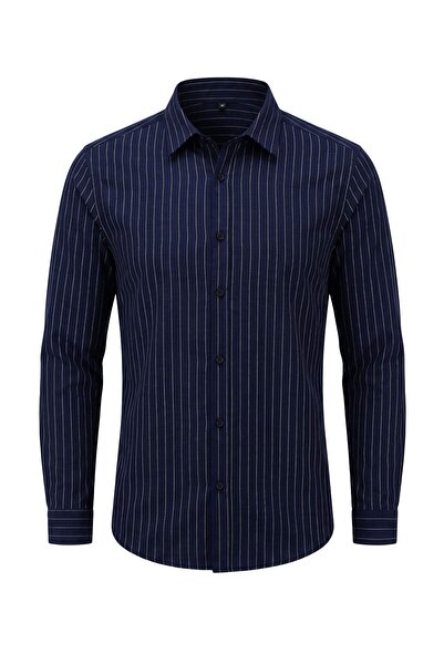 Trendyol Collection Navy Blue Regular Men's Shirt Tmnss26Go00031