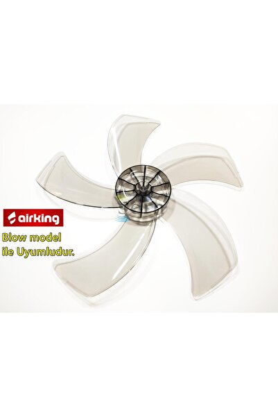 SERN Airking Blow Modele Uyumlu Vantilatör Pervanesi 16inç 5 Kanat 38Cm Füme ...