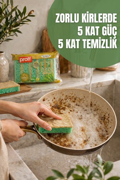 grimorlife 5 Adet Doğal Sisal Bulaşık Süngeri – Çizmez Yüzey, Ekolojik Temizlik Bulaşık Süngeri