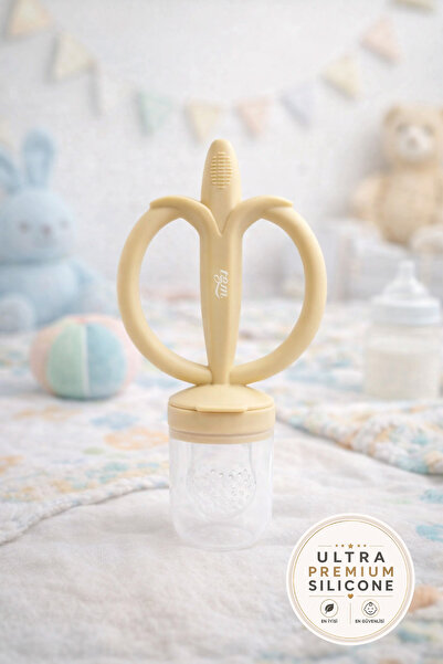 Tgm Baby Emzik Diş Kaşıyıcı Püre Bebek Meyve Süzgeci ( Krem )