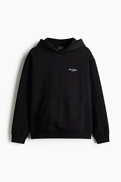 H&M Motif Detaylı ve Kapüşonlu Üst Loose Fit
