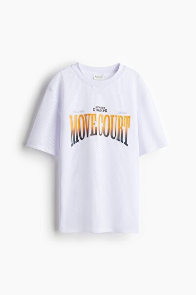 H&M Baskılı File Spor Üstü DryMove™