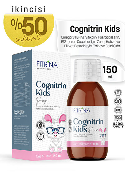 FITRİNA Cognitrin Kids Omega 3 DHA Sitikolin ve B12 İçeren Çocuk Şurubu 150 ml