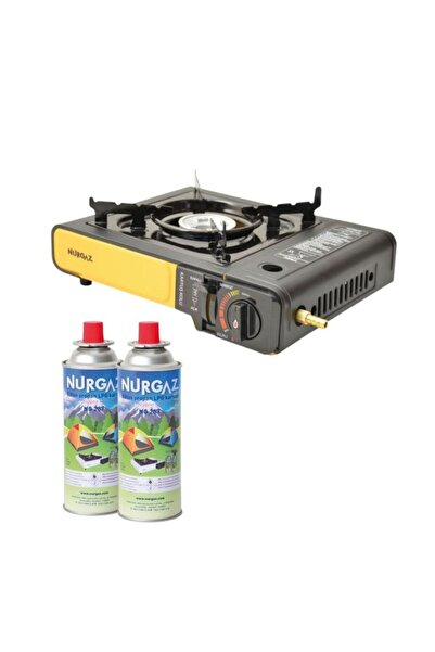 NURGAZ Ng 501 Tekli Portatif Ocak Siyah+ 2 Adet Kartuş