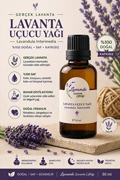 Lavande 50ml Lavender Oil - Organic, with Internal Dropper