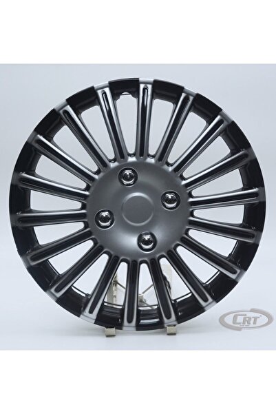 OTOCİRİT Jant Kapağı Siyah-Gri Kırılmaz 14" Universal Model (Amblem Hediyeli)...