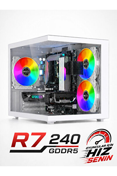 J-TECH Pulse Ryzen5 5500 16GB HDD 500GB+256GB SSD GDDR5 R7240 Oyuncu Bilgisayarı