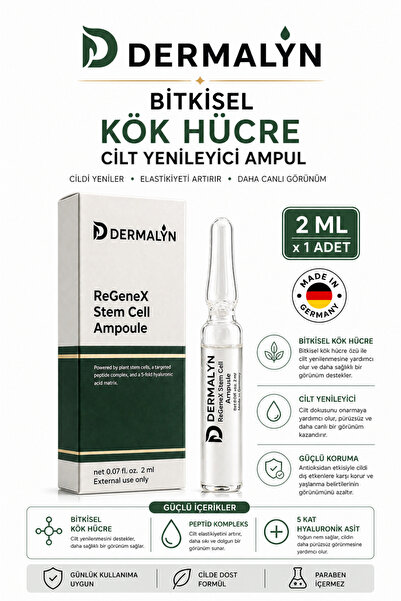 DERMALYN 7’li Cilt Bakım Seti Kırışıklık Leke Somon DNA Kök Hücre Botoks Etkili Ampul Serum Dermaroller