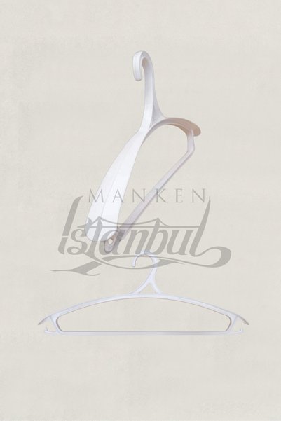 Manken İstanbul 12 Pcs Luxury White Plastic Coat Hanger Clothing Hanger Suit Hanger Skirt Hanger