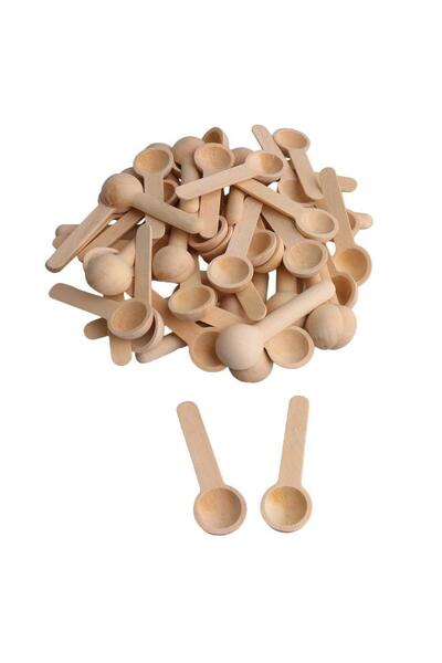 MatesStore Bamboo 6-Piece Spice Spoon Round Tip Bamboo Spoon