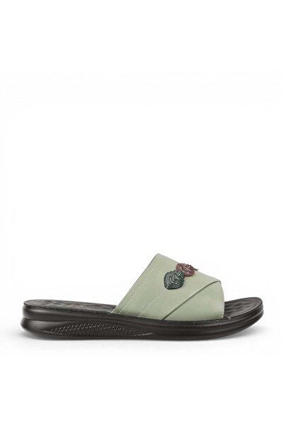 FORMAZIONE Papuci casual, femei, FORMAZIONE, 3602Q07 verde, piele 38