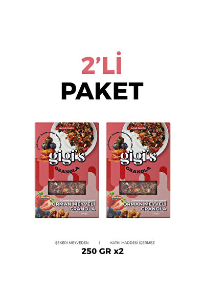 Gigis Food Orman Meyveli Granola - Açai Tozlu 2'li Paket 2x250 Gr