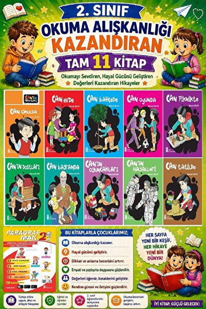 Ata Yayıncılık 2. Sınıf Okuma Alışkanlığı Kazandıran Okumayı Sevdiren Tam 11 ...