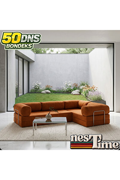 NESTİME Nestime® 300x200 cm Kapalı Köşe Modüler Sünger Koltuk Takımı