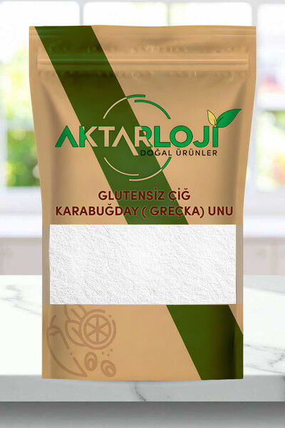 aktarloji 1 Kg Glutensiz Çiğ Karabuğday Unu / Greçka Unu / Kara Buğday - Doğa...