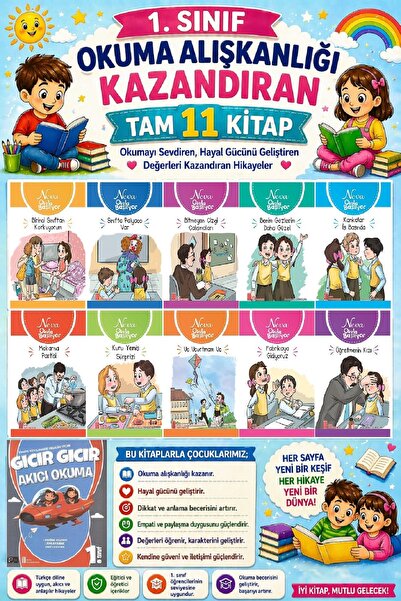 Ata Yayıncılık 1. Sınıf Okuma Alışkanlığı Kazandıran Okumayı Sevdiren Tam 11 ...