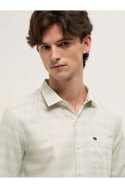 The Bear House Men's long Sleeve Shirt, breathable, soft comfort Fabric