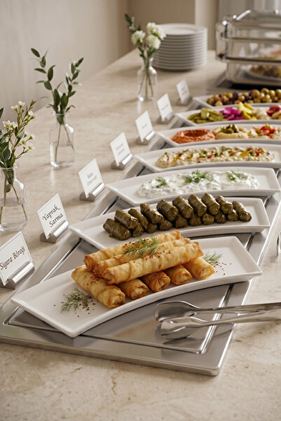 Külsan 105115.CW - Maya Krem Beyaz Yarım Ay Tabak 51,5x15 cm, Thermoset Melamin