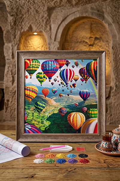 histone 5d Elmas Taş Işleme Kiti 30x30 Cm Balonlar Desen