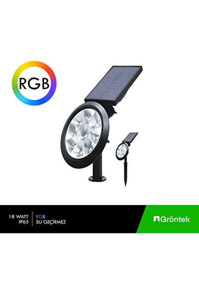 Cata 18 W RGB SOLAR BAHÇE KAZIKLI SPOT ARMATÜR