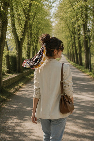 Bolder Scarf Brown City Fular 45*100 Cm