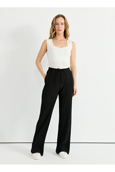 Selen Siyah Kadın Pantolon 26YSL5599