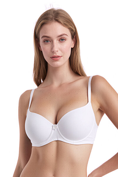 YESENİA Unpadded Micro Underwire Ribbed Bra