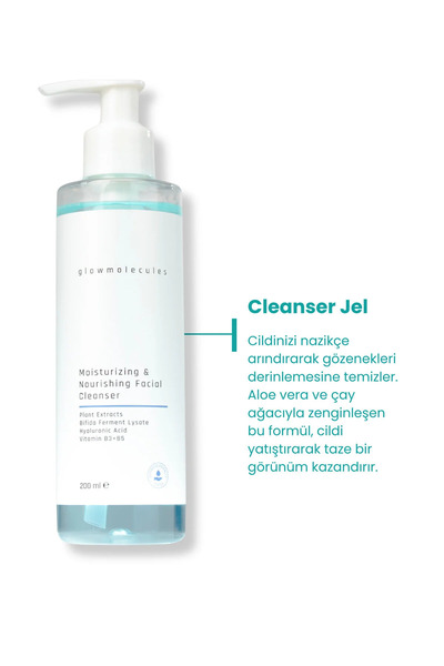 glowmolecules Moisturizing Nourishing Face Wash Gel - Moisturizing Facial Cleanser (200 ML)