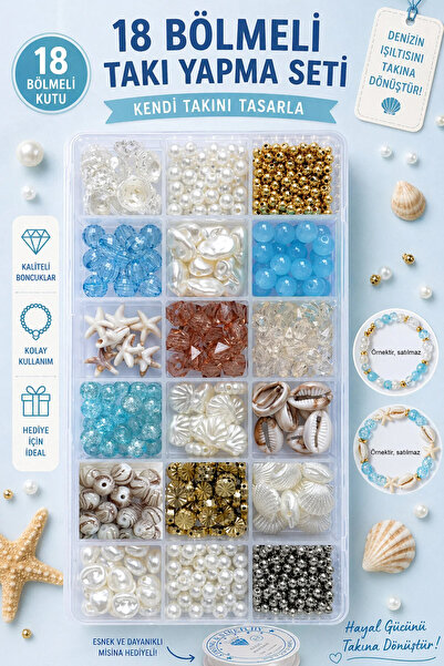 By MO Accessories Yaz Sezonu İnci Deniz Yıldızı Deniz Kabuğu Cam Boncuklarla ...