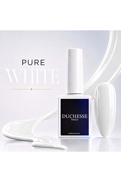 Duchesse Nails Ojă semipermanentă, FĂRĂ HEMA și TPO, Nuanța Alb Pur, 10 ml