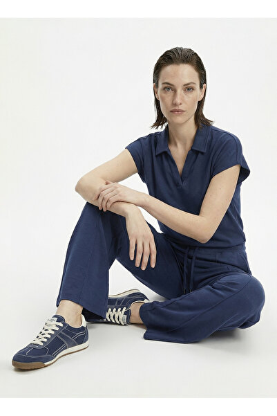 Fabrika Lacivert Kadın Loose Fit Polo T-Shirt F6SL-TST0176