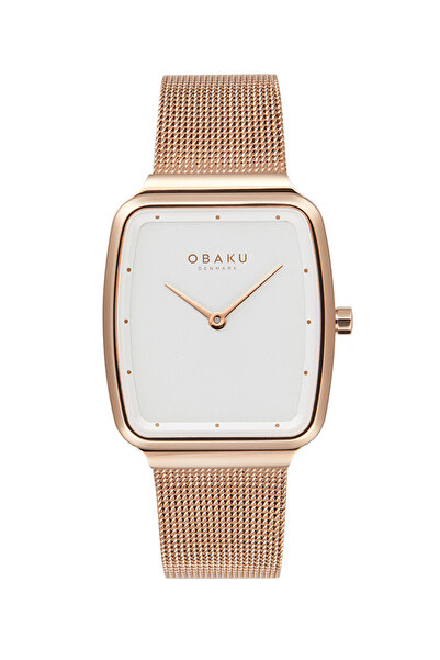 Obaku Denmark ساعة يد نسائية V267LXVIMV كوارتز بسوار من الخيزران باللون الأبي...